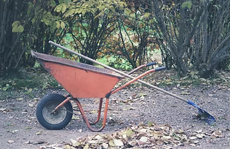 Rake and Wheelbarrow